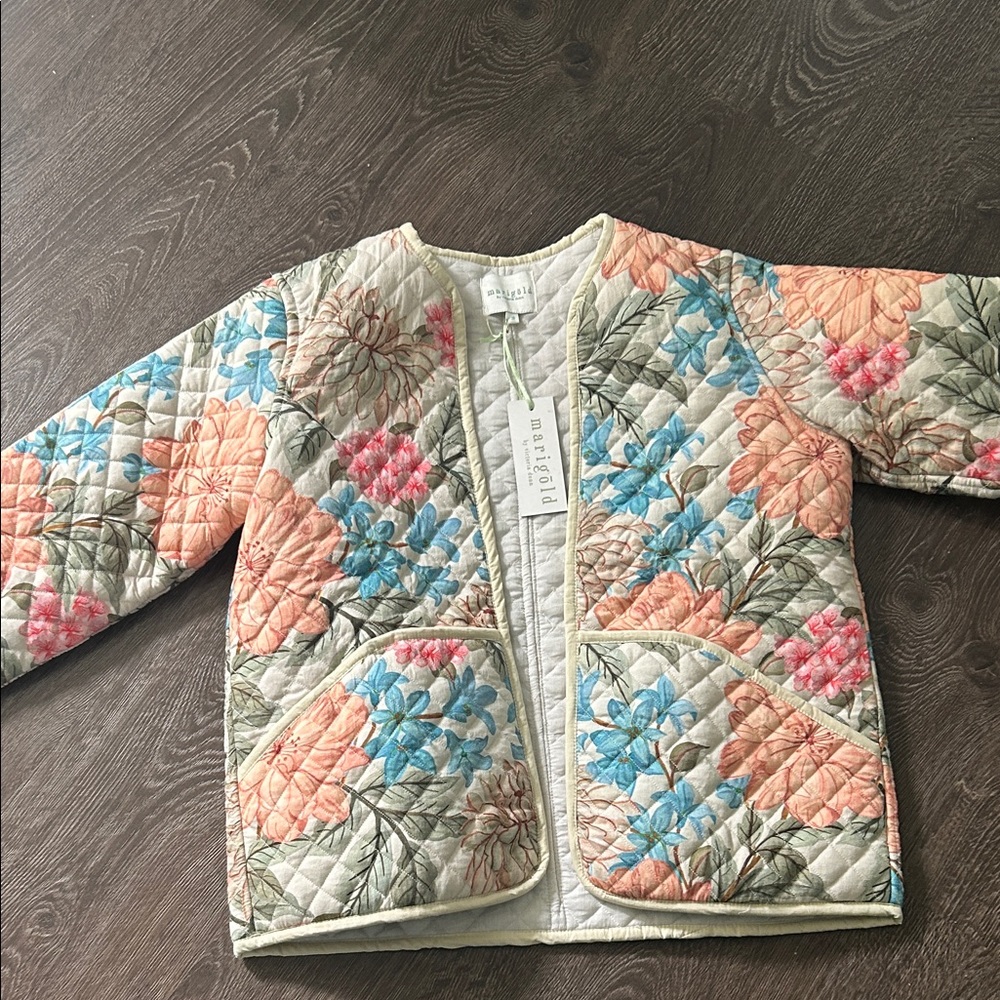 Floral Quilted Jacket - Multicolor